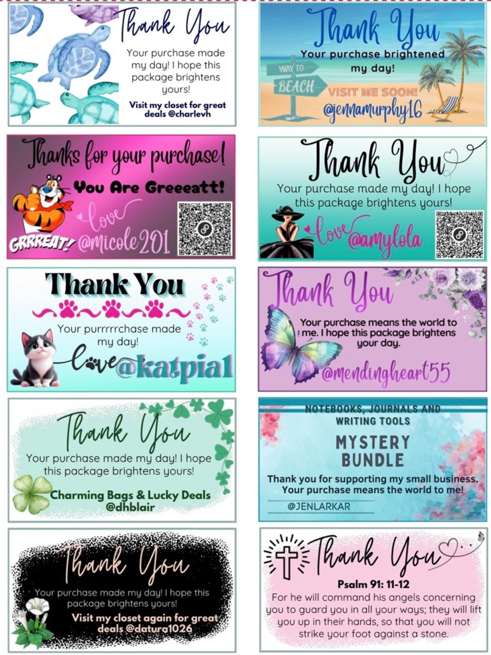 Customized Thank You Cards (20), Handmade - Picture 7 of 13